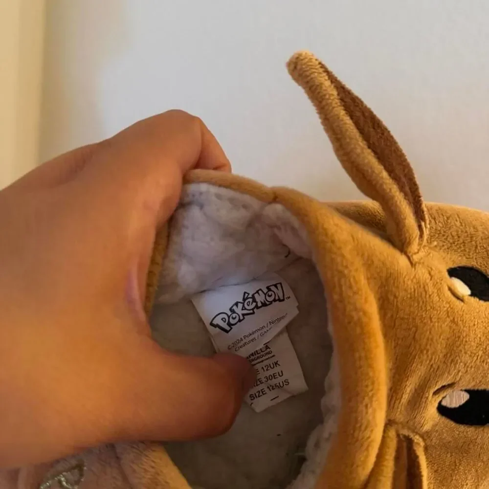 Pokemon Brown and Tan Slippers